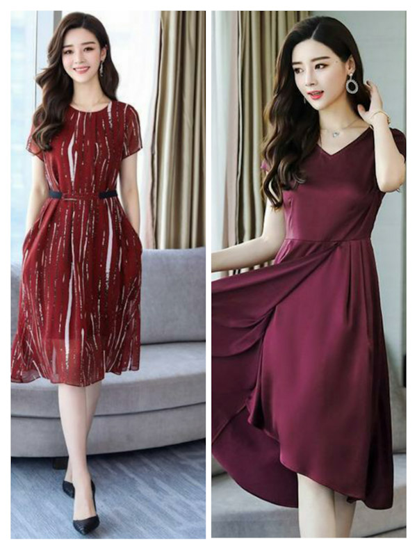 连衣裙配高跟鞋