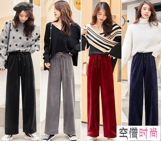 金丝绒裤搭什么上衣好看 这样穿显瘦又高级