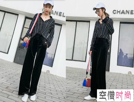 金丝绒裤搭什么上衣好看 这样穿显瘦又高级