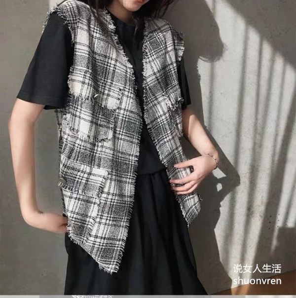 方格背心